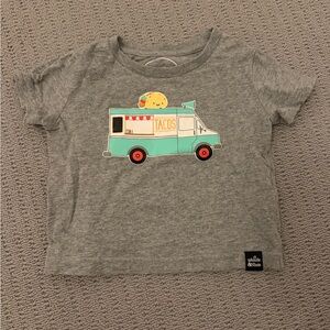 Whistle & Flute Gray T-Shirt with Taco Truck Graphic